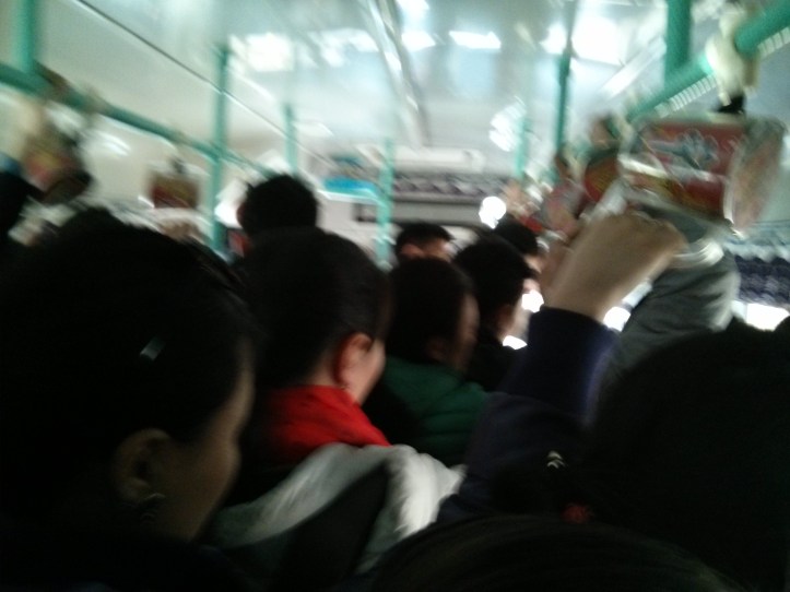 For example: this bus could easily be more crowded than it is already.