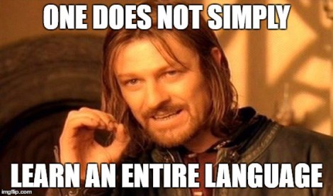 lotr language learning meme